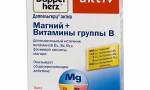 Инструкция по применению Доппельгерц актив Магний + вит. группы В